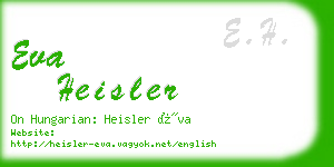 eva heisler business card